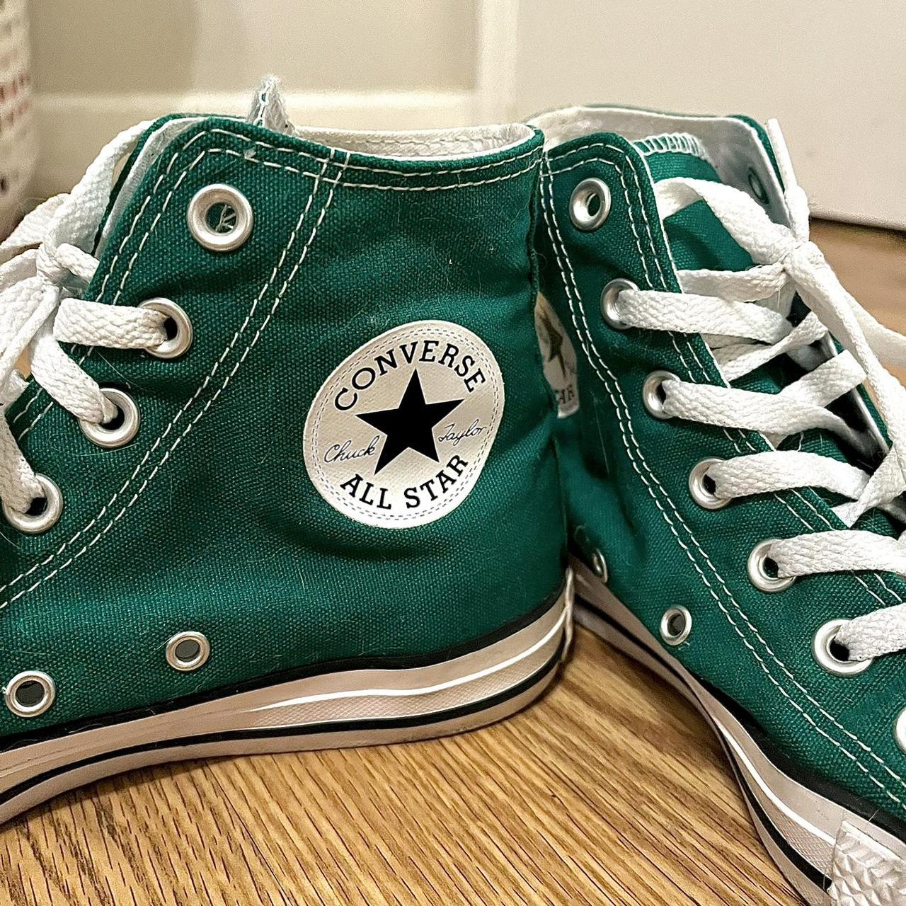 high chuck green converse , size 7 1/2 , great