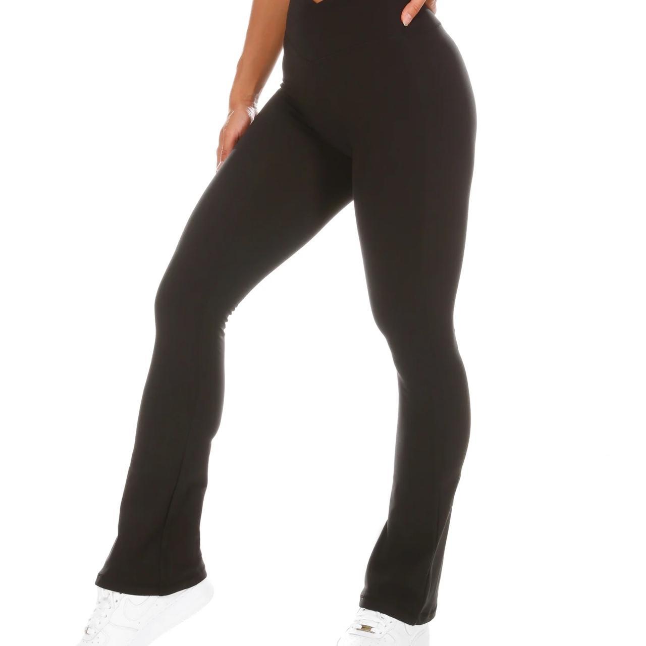 ELITE ELEVEN CROSS OVER FLARE PANT IN BLACK worn... Depop