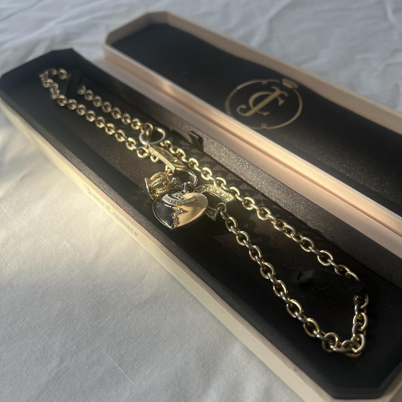 Juicy couture gold necklace and bracelet set has - Depop