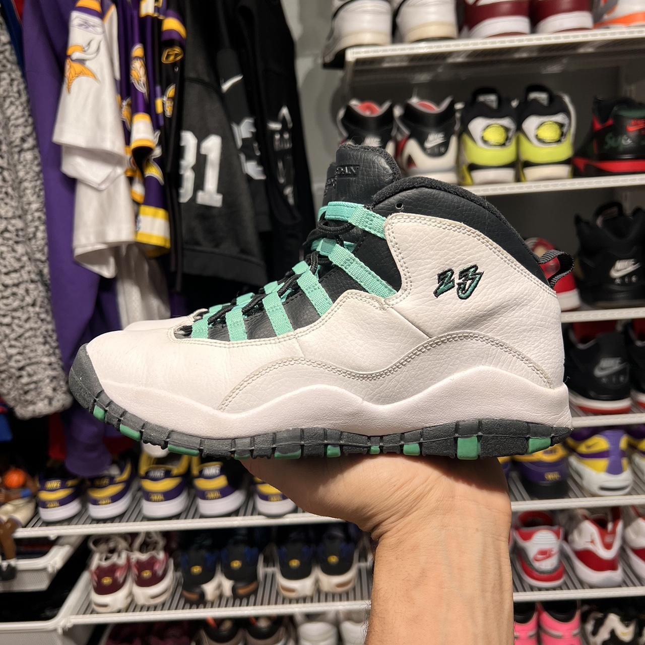 Jordan 10 green and white best sale