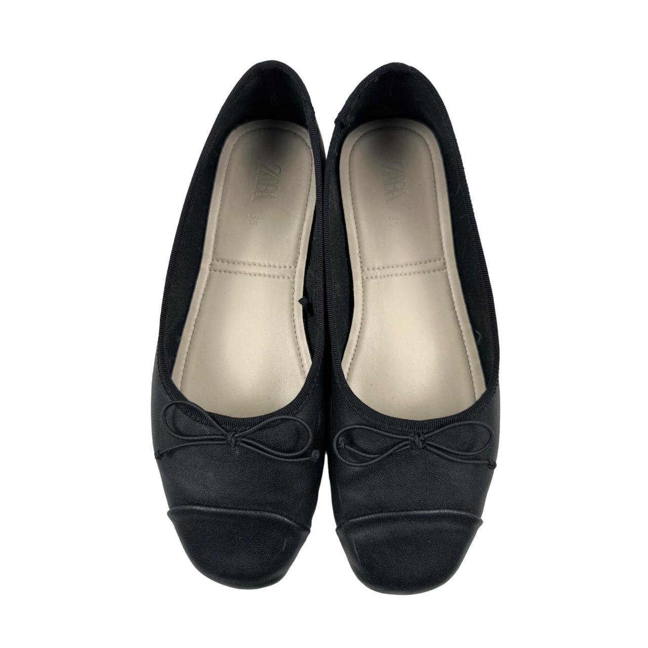 Zara Bow Ballet Flats in Black AC1123 Size : 35... - Depop