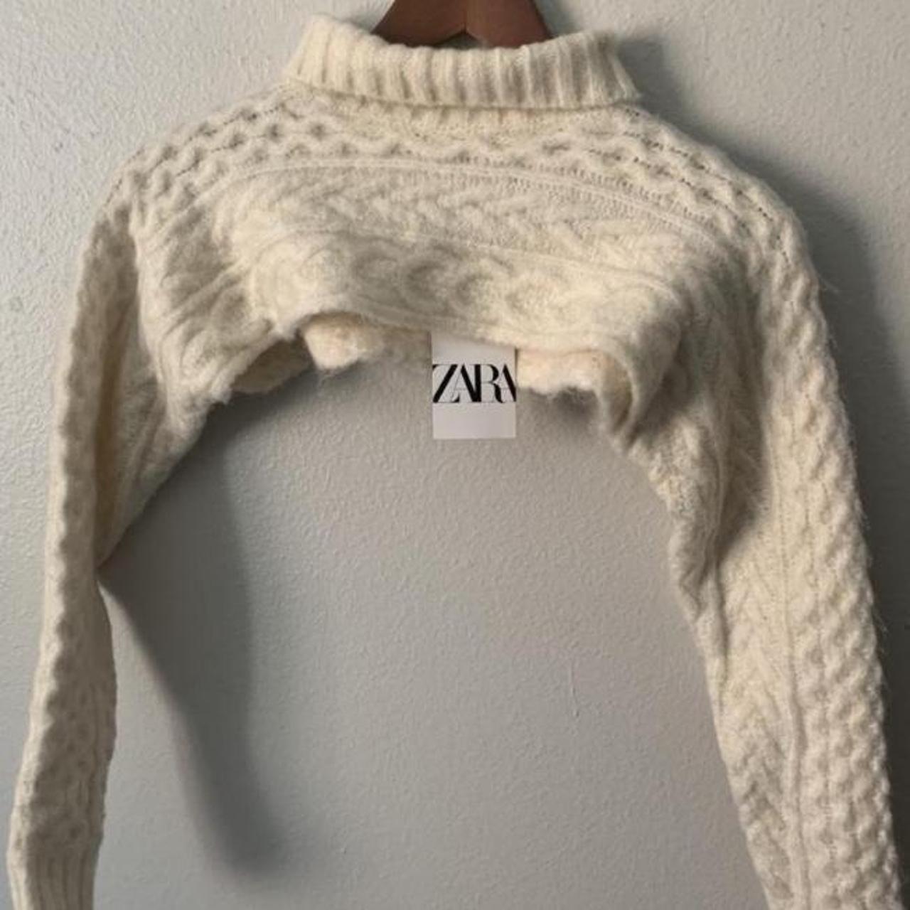 Zara arm warmer/bolero in cream size XS but fits... Depop