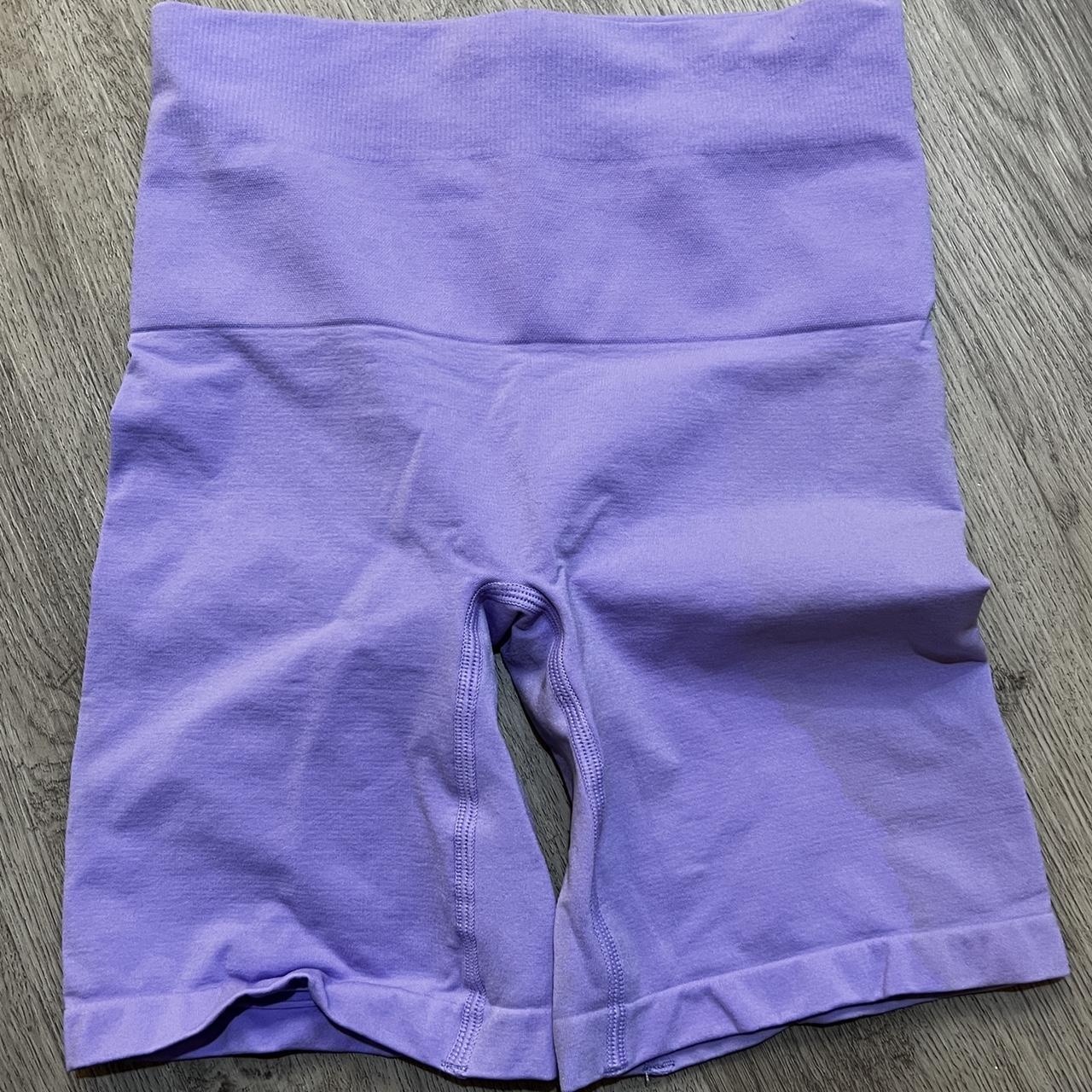 Yitty lilac biker shorts with elastic waist band. 💜 - Depop