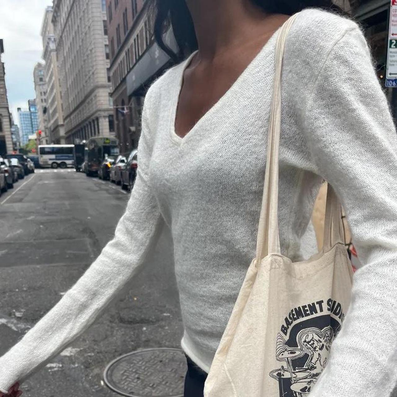 Brandy black Andi vneck mohair sweater Condition... Depop