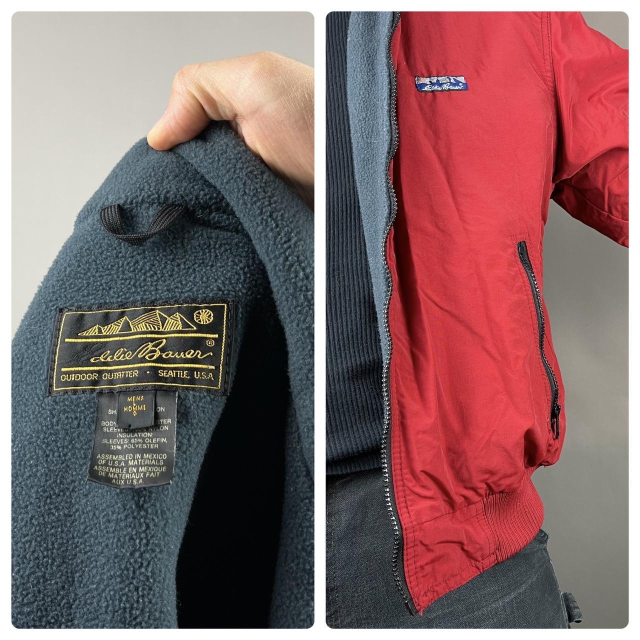 Vintage 90s Eddie Bauer Fleece Lined Zip Up Jacket - Depop