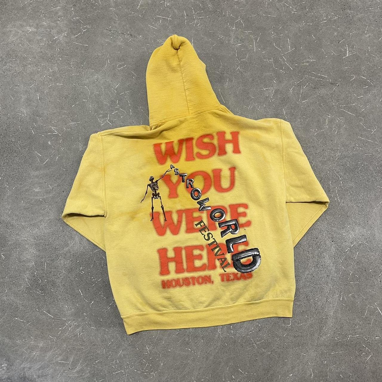 Wish you were hot sale here hoodie yellow