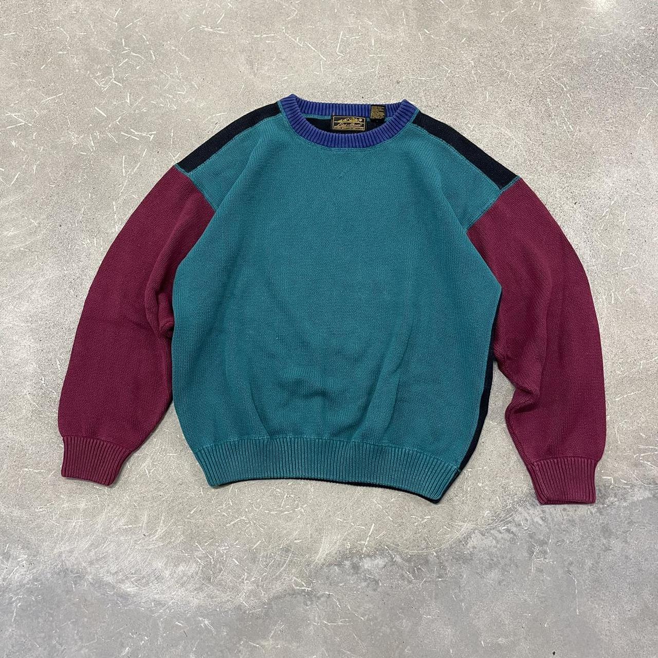 Vintage Eddie Bauer Crewneck Sweatshirt Print Logo Grey