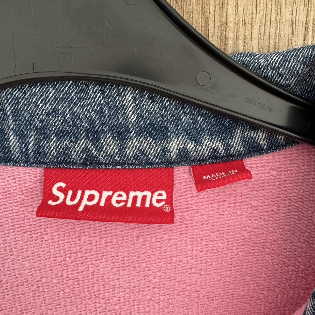 Pink supreme denim collar half zip sweatshirt size | Depop Pink supreme denim collar half zip sweatshirt size | Depop