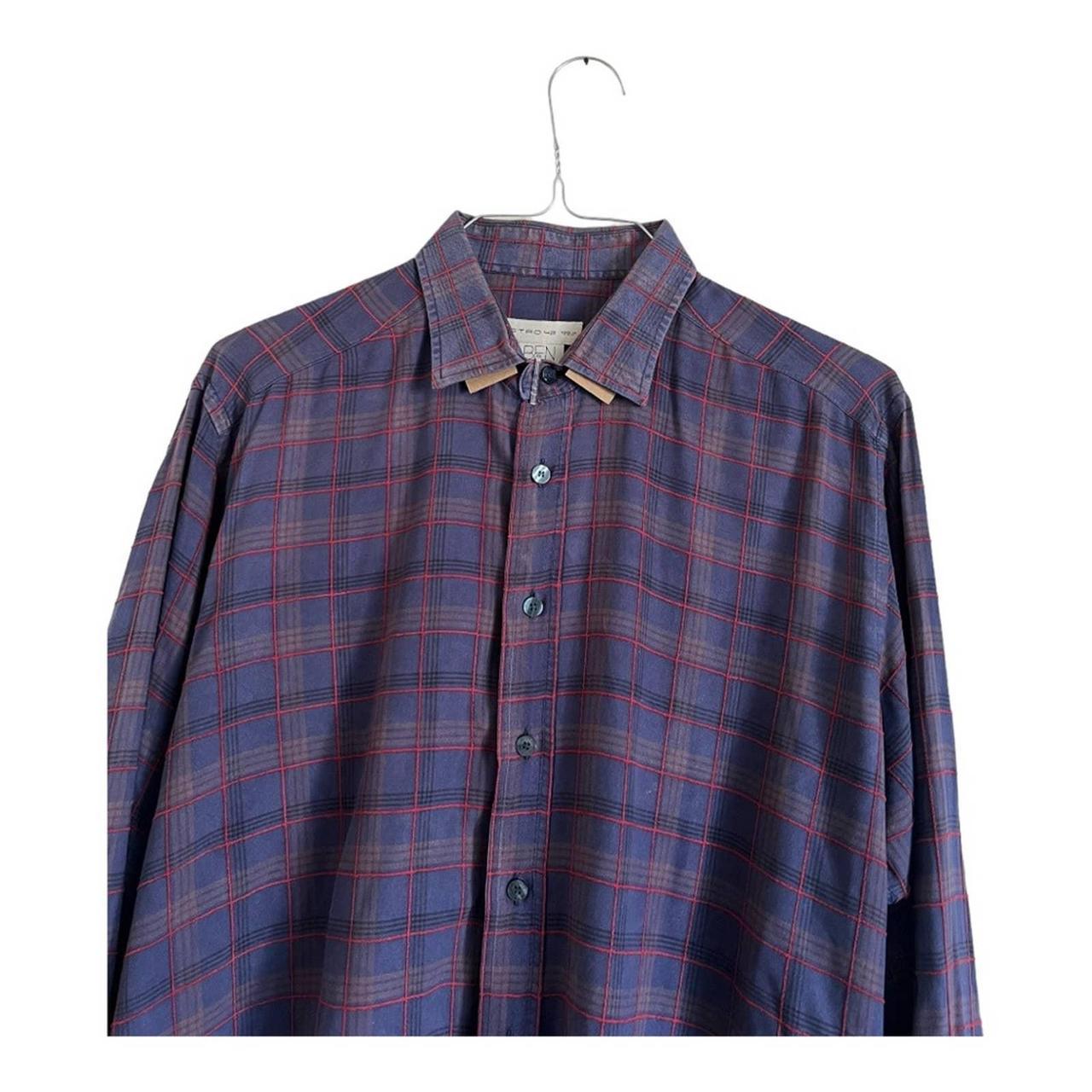 Etro Men's Blue and Red Shirt (4)