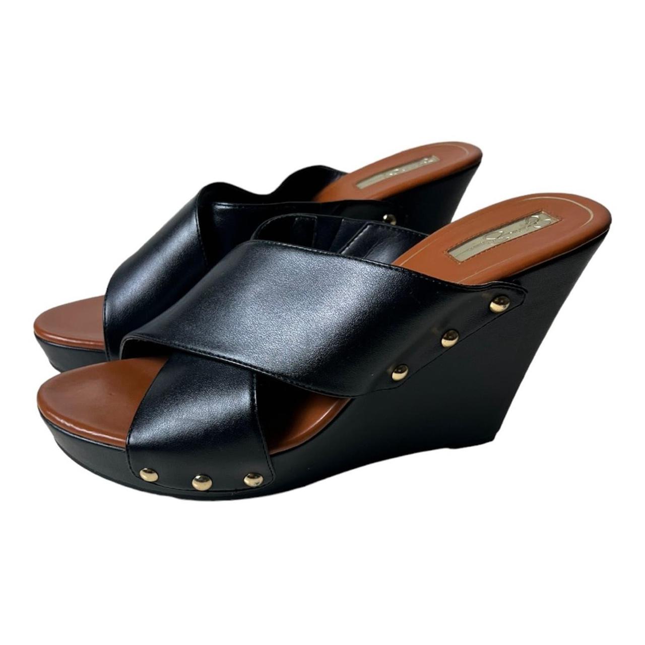 Jessica simpson best sale black wedge sandals