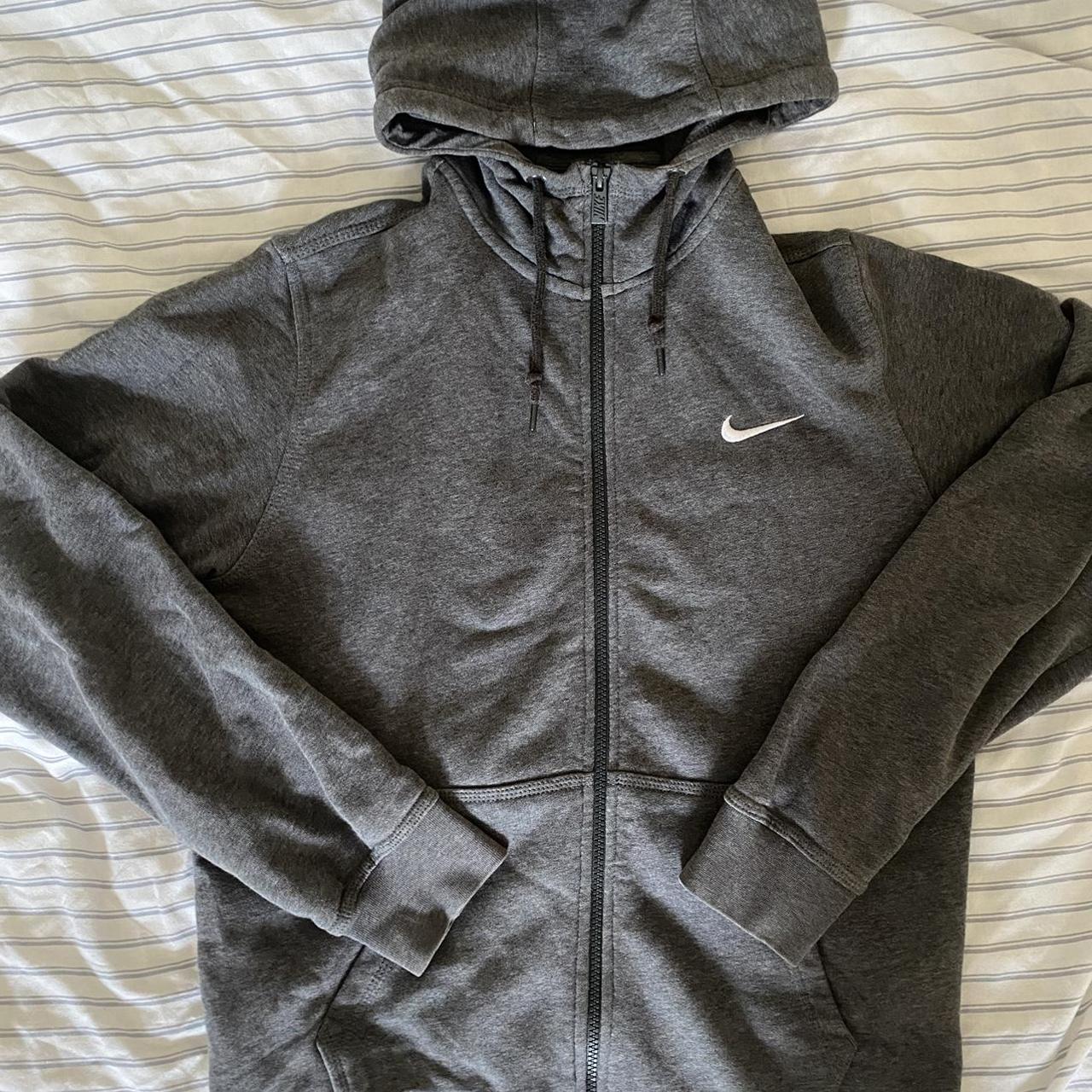 mens grey nike hoodie zip