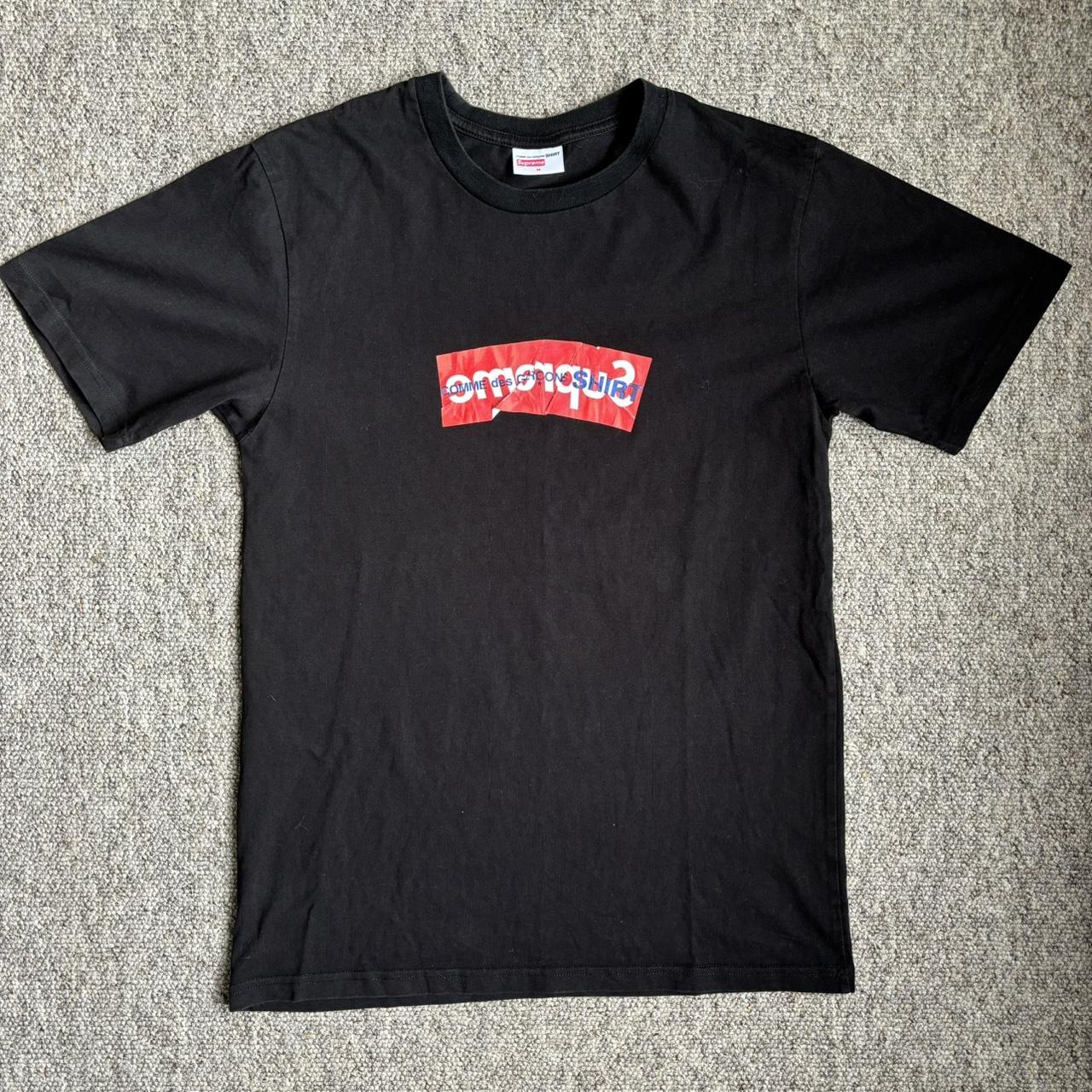 Supreme Comme Des Garcons black box logo tee . Depop