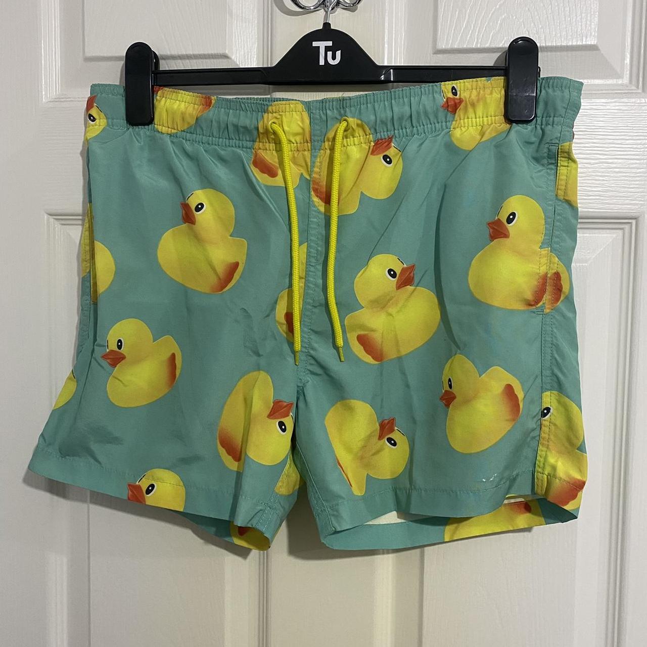 Primark Mens Blue And Yellow Swim Briefs Shorts Depop