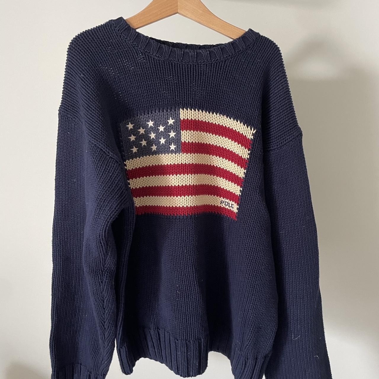 Polo Ralph lauren, Navy knit USA jumper, woman’s... - Depop