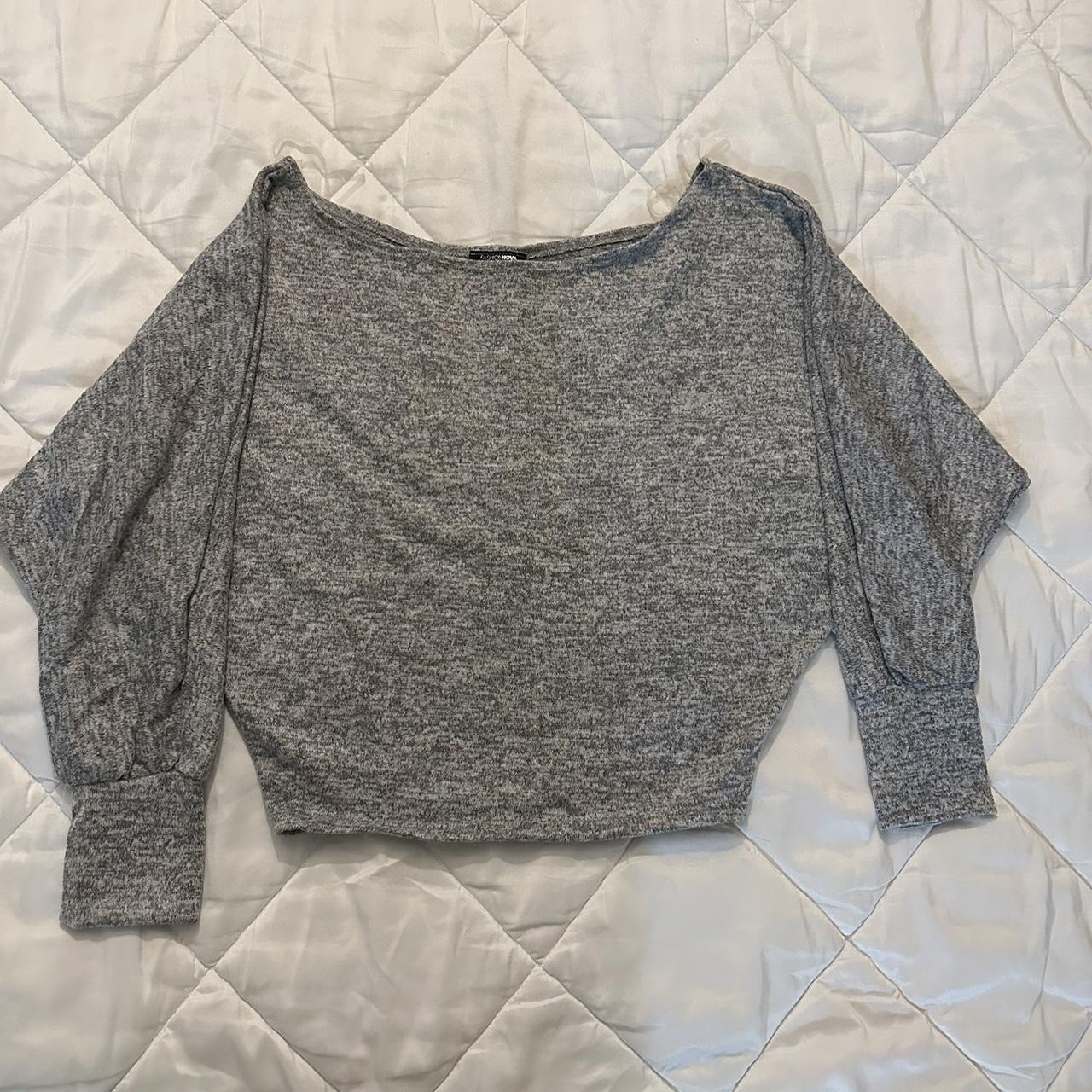 fashion-nova-grey-off-the-shoulder-top-lite-sweater-depop