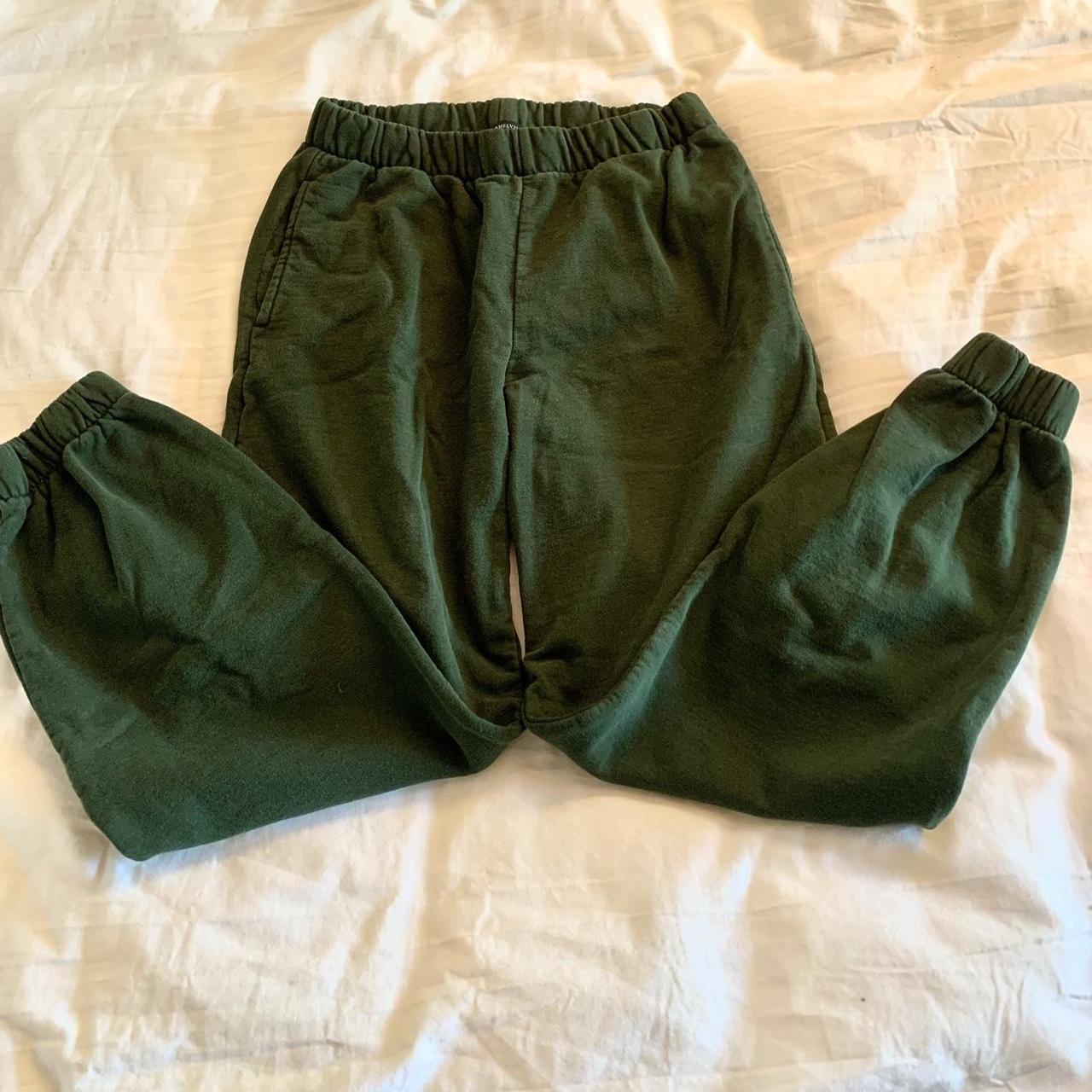 Brandy Melville green sweatpants Barely worn great... Depop