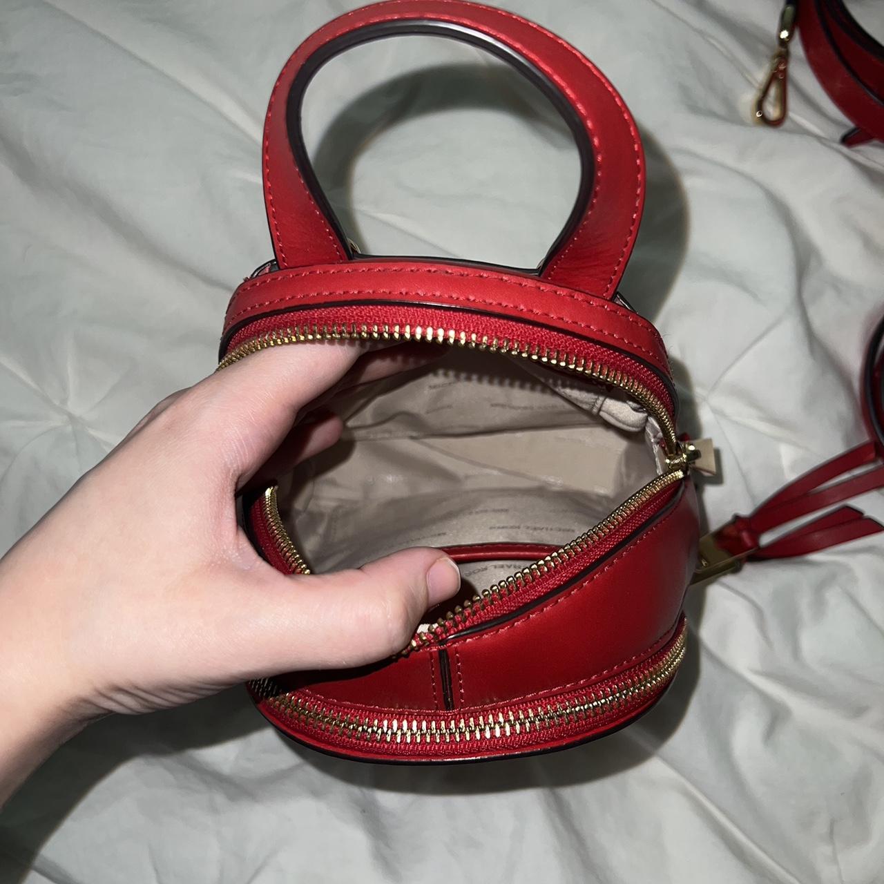 Michael kors mini hot sale backpack red