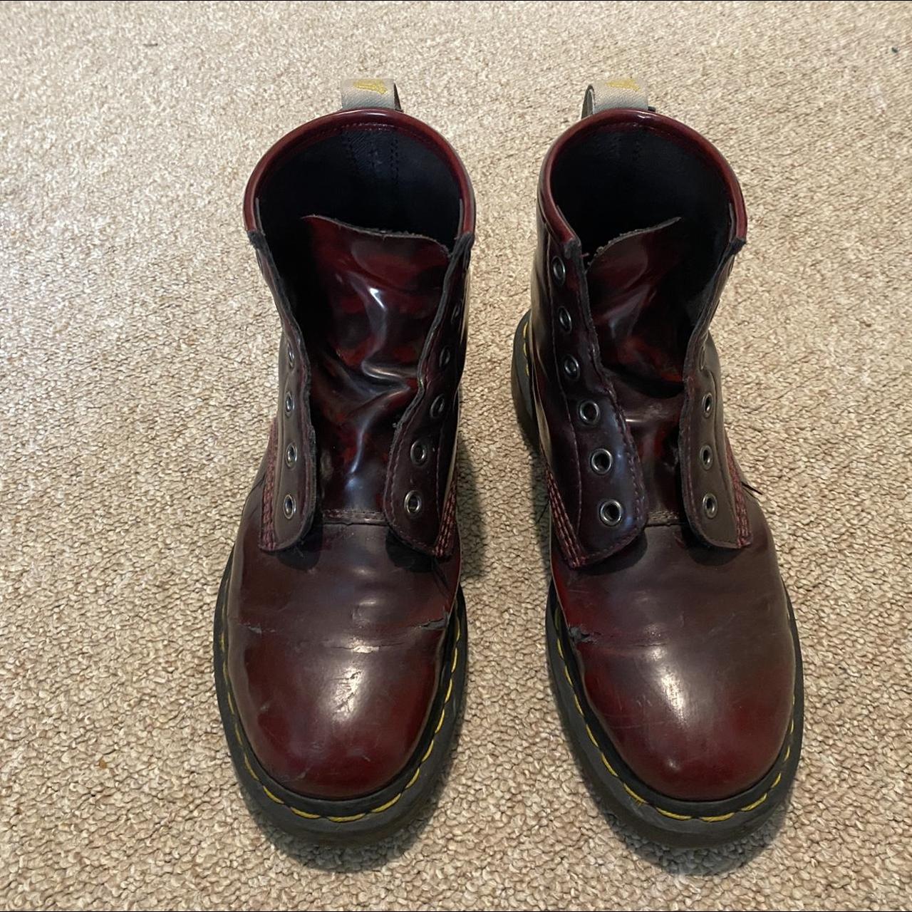 Cherry red vegan Dr. Martens - Size 6 These boots... - Depop