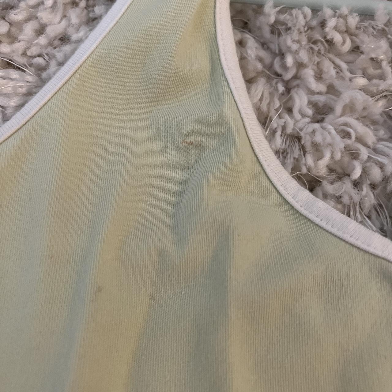 Brandy Melville green and white halter top Not sold - Depop