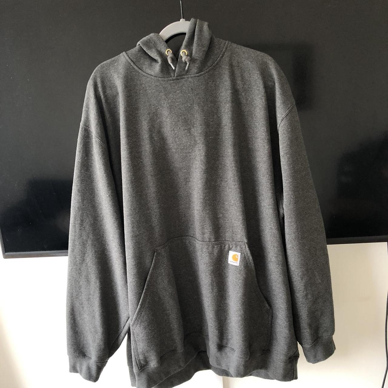 Carhartt Men's Grey Hoodie Depop