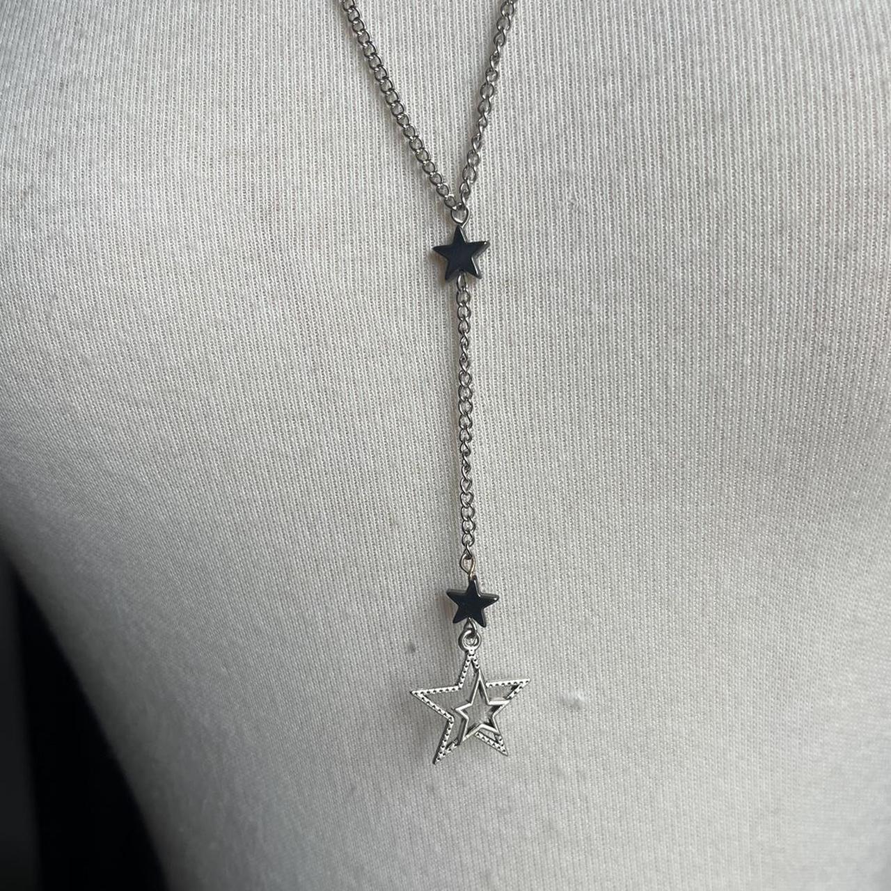 black star necklace handmade by me! dm me for... - Depop