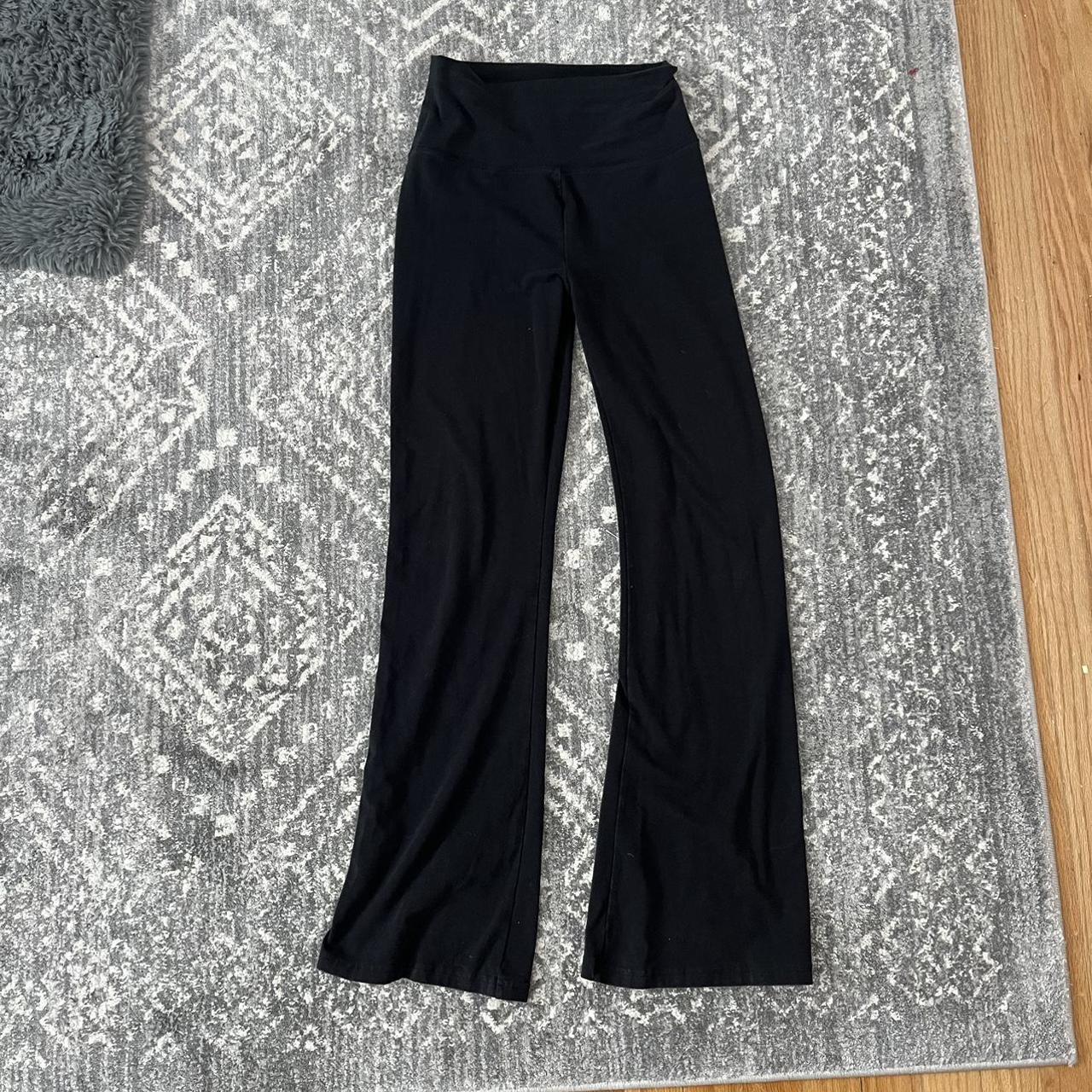 Aerie black flare leggings size small perfect - Depop