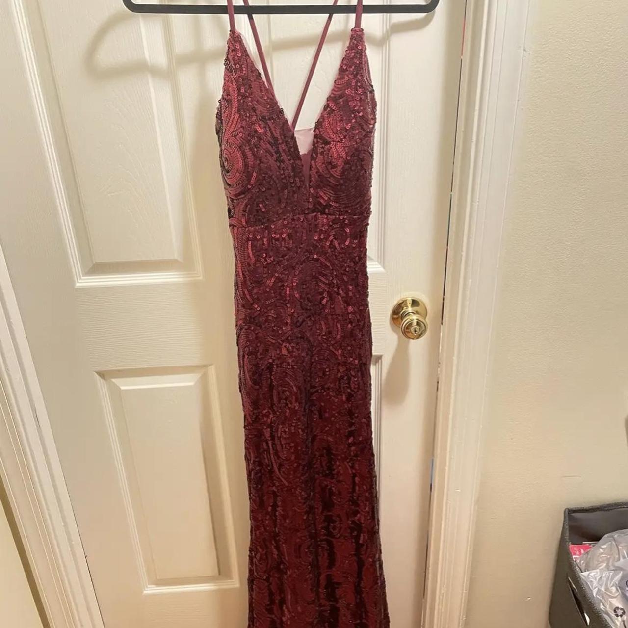 Macy's red best sale sequin dress