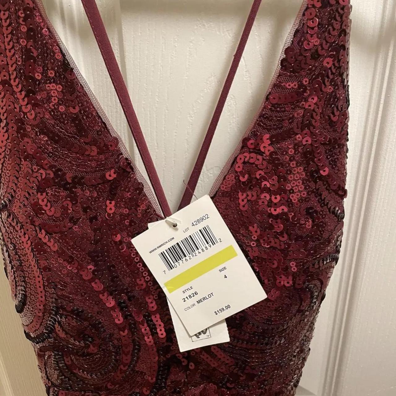 Macy's burgundy cheap prom dress