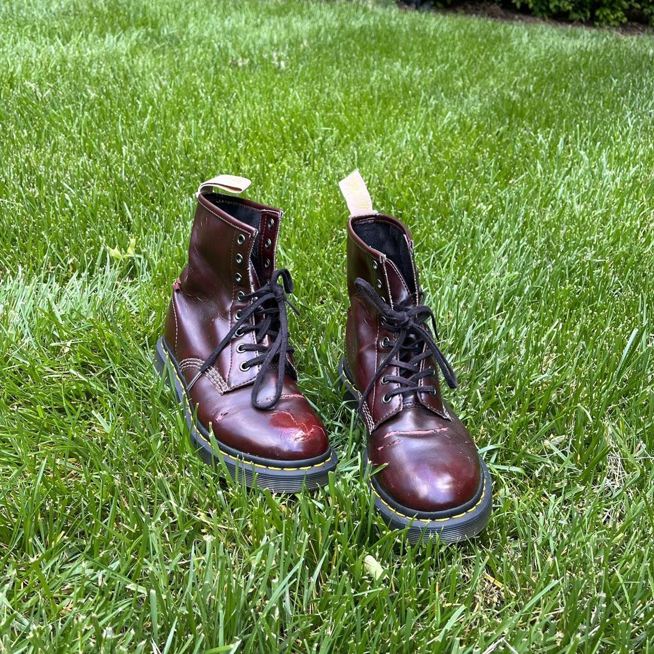 Authentic burgundy Doc Marten boots US Women’s size... Depop