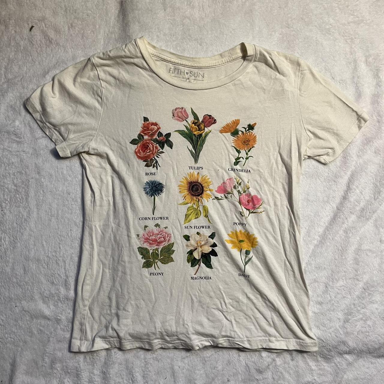 Target Fifth Sun Flower T Shirt Size Large ⭐️US... - Depop