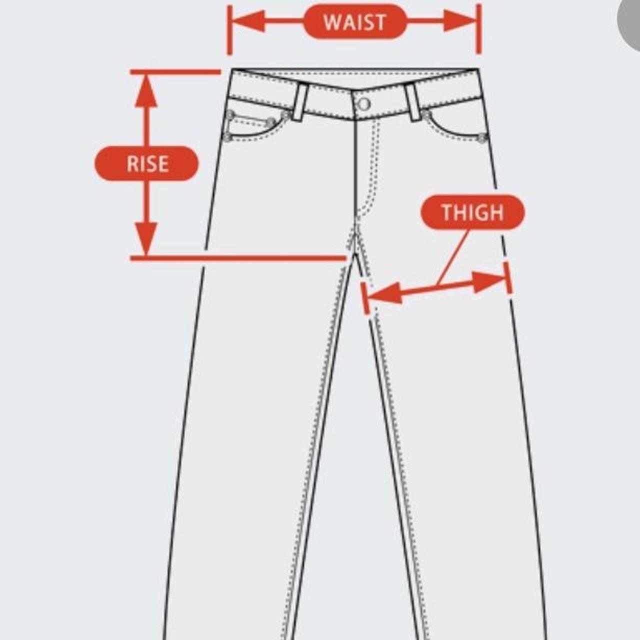 Trousers measurements chart - Depop