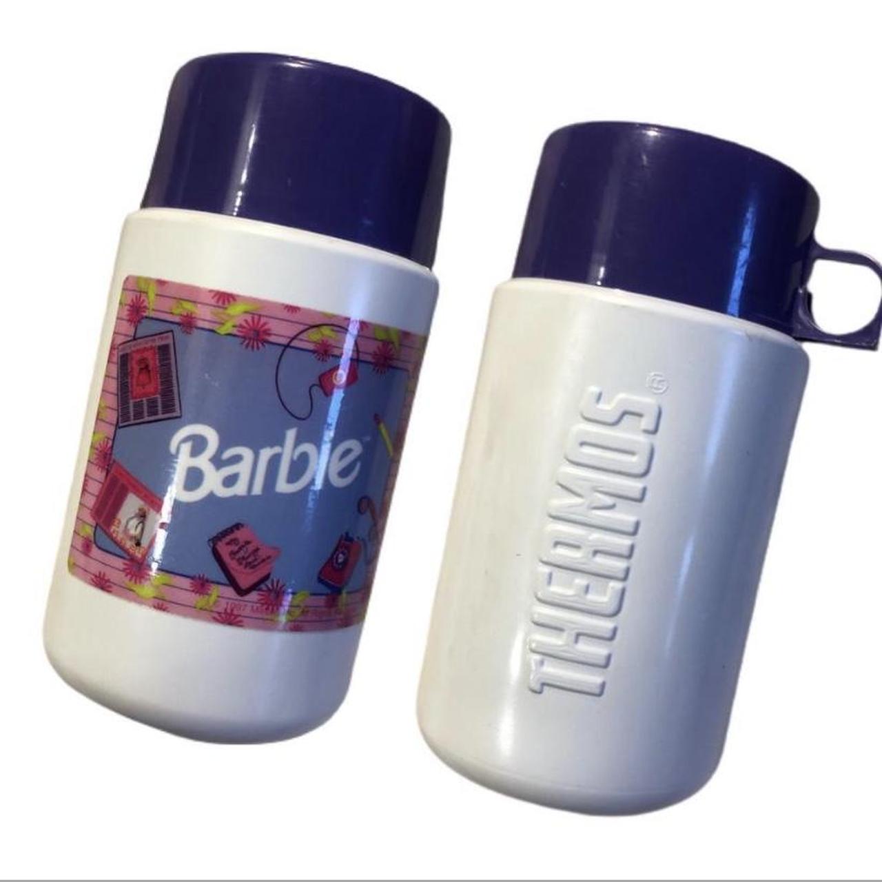 Vintage 90's Mattel Barbie Thermos Plastic