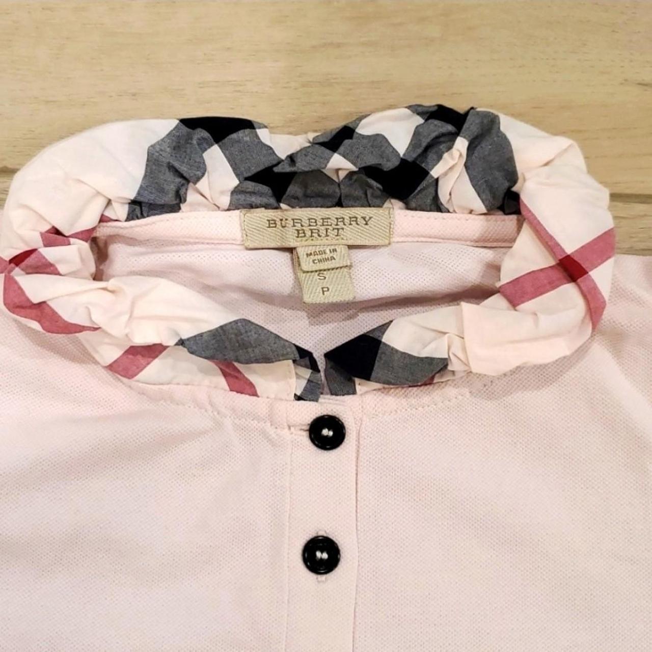Burberry Women's Tan and Pink Polo-shirts | Depop