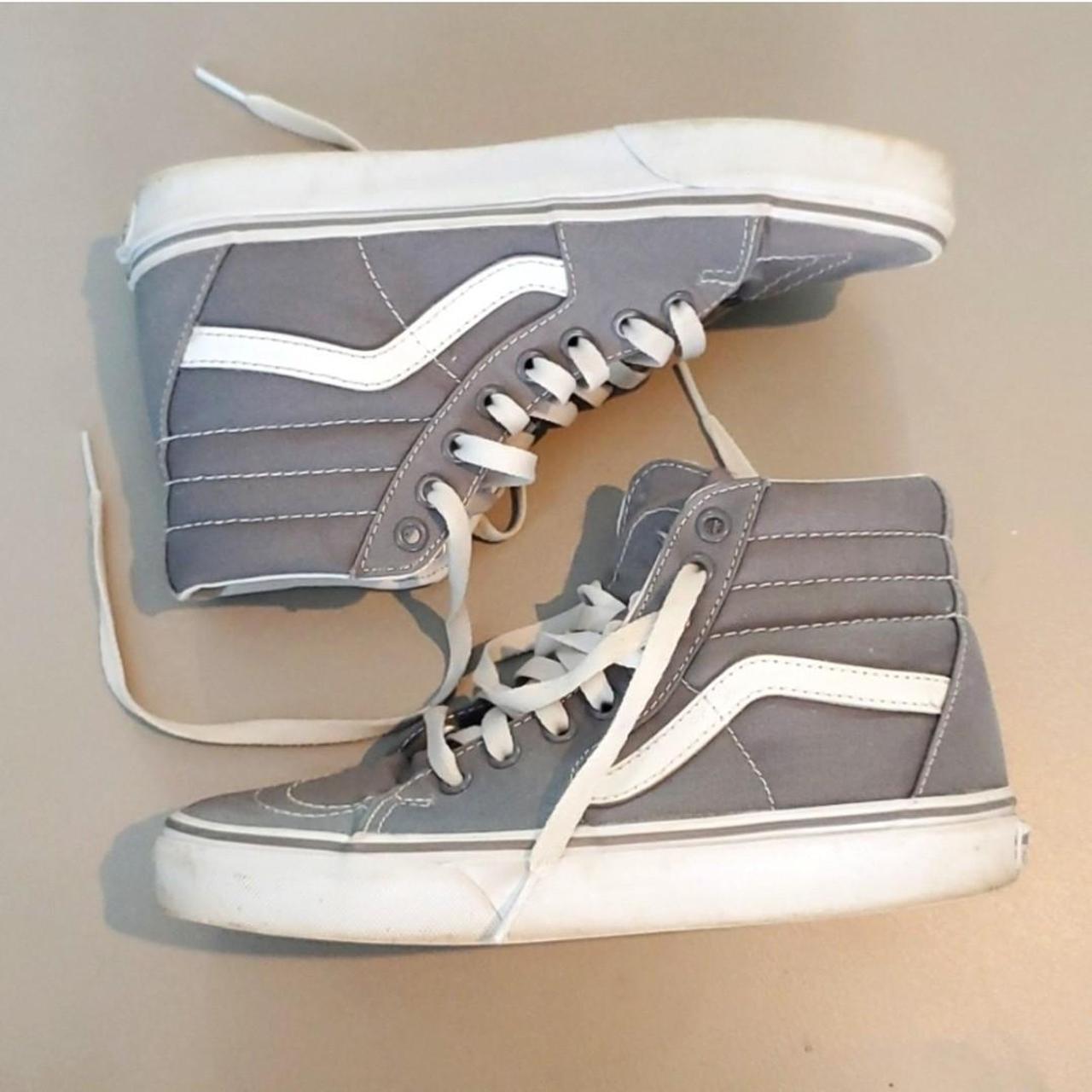 Light Gray Vans Sk8 Hi Skate Shoe Vans Classic. Depop