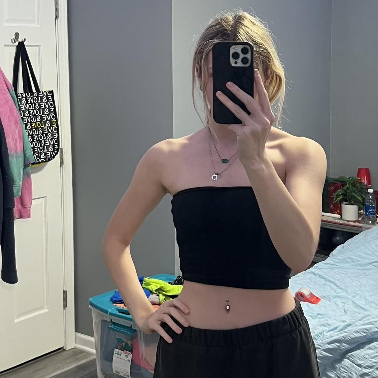 Hollister black cheap tube top