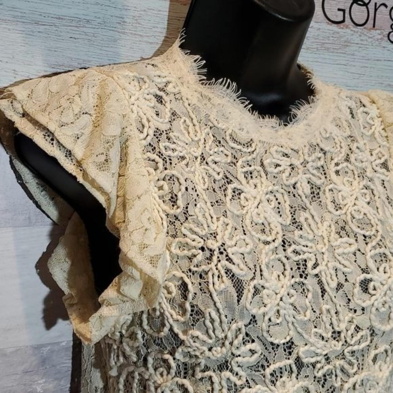 Zara Women's Cream Blouse Depop