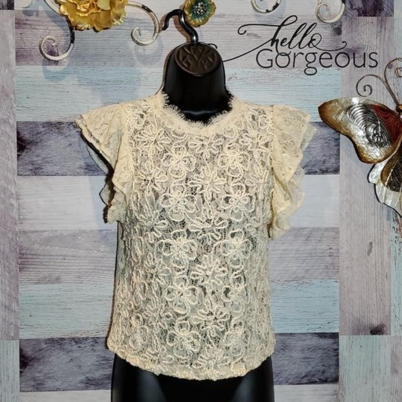 Zara Women's Cream Blouse Depop