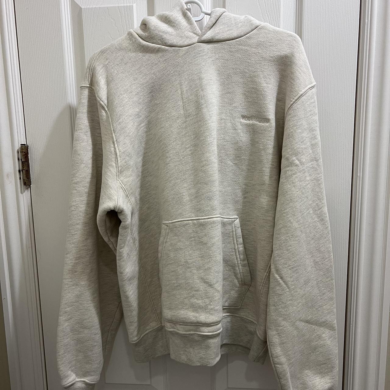 Madhappy hoodie in an oatmeal color. In fantastic... - Depop