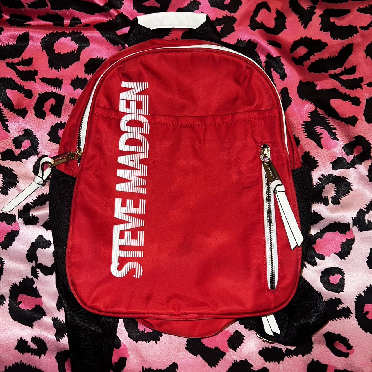 Steve madden 2025 red backpack