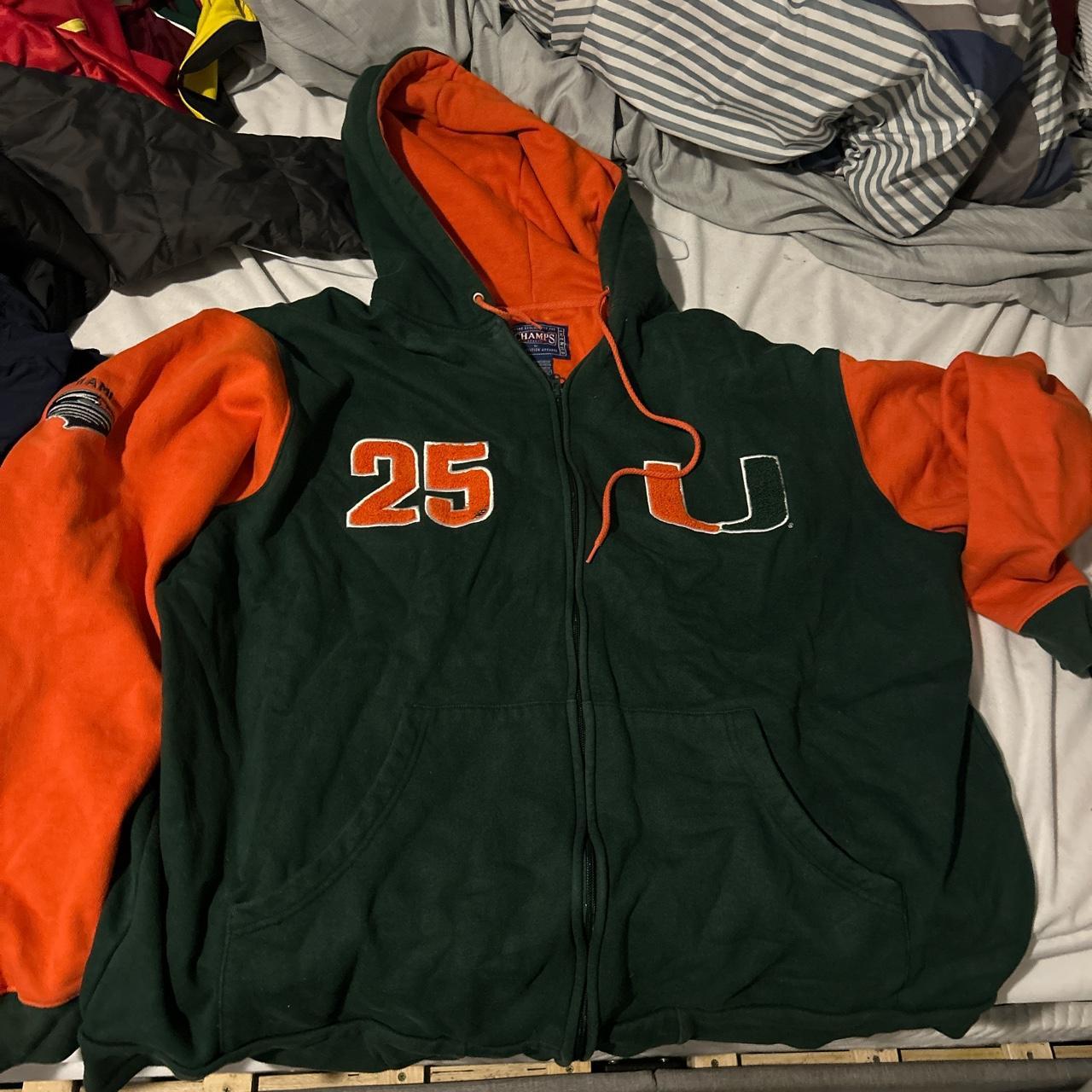 University of Miami hurricanes canes hoodie size 3XL... Depop