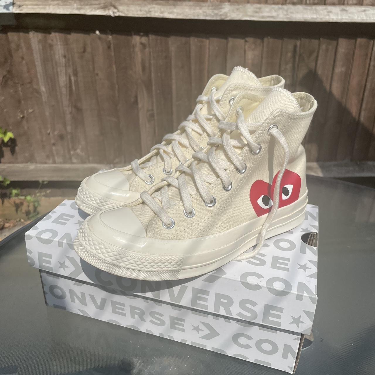 Fashion beige cdg converse