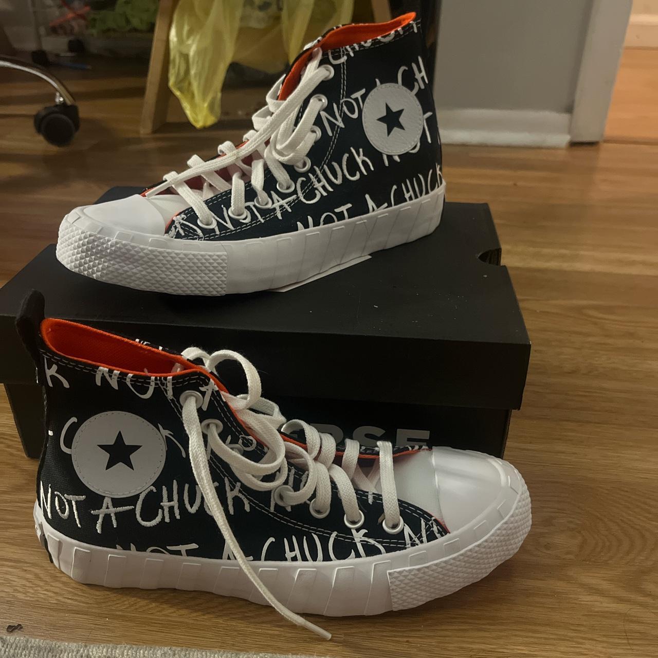 “not a chuck” converse high top men’s 6.5 / women’s... Depop