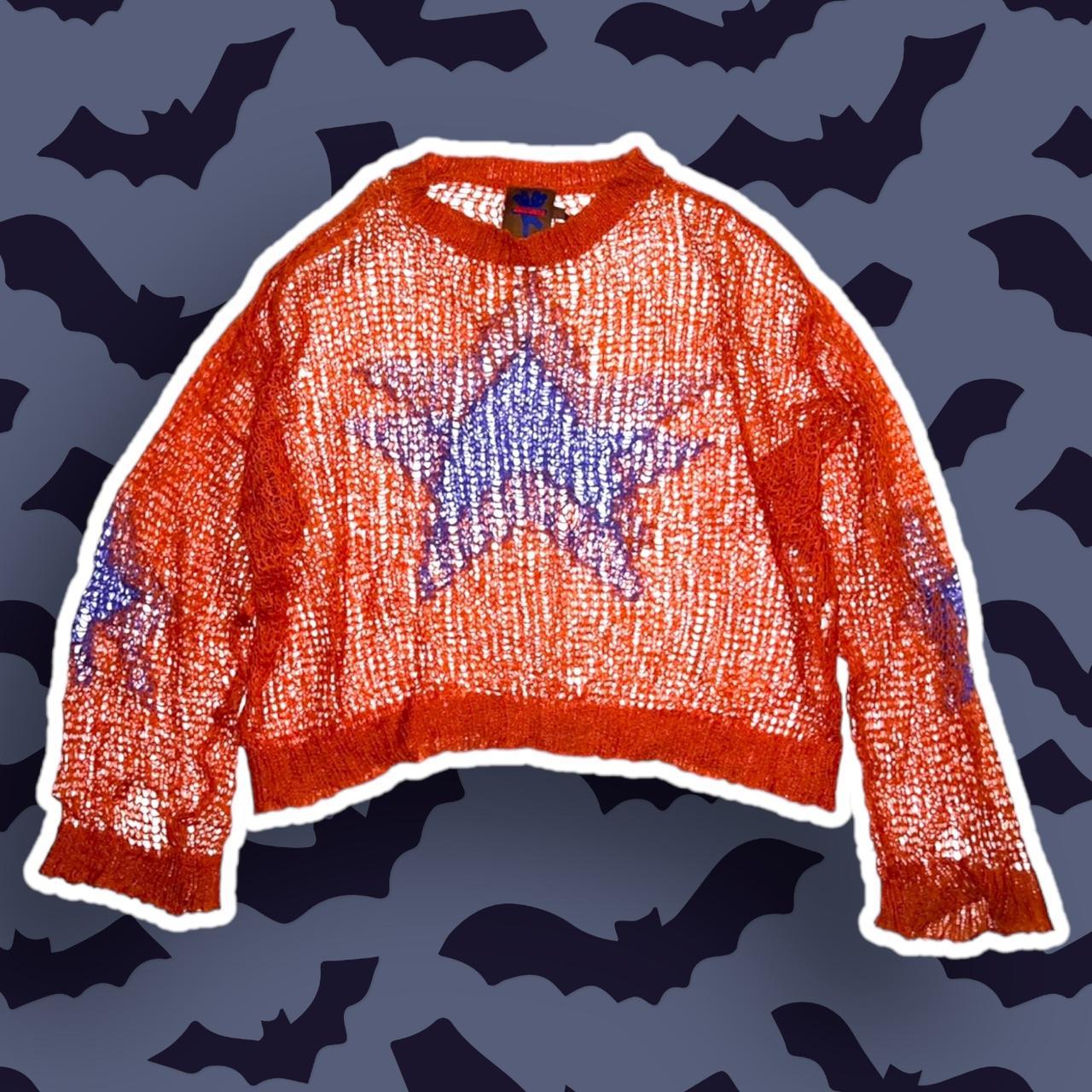 Marc Jacobs x Heaven Orange Mohair Star Knit...