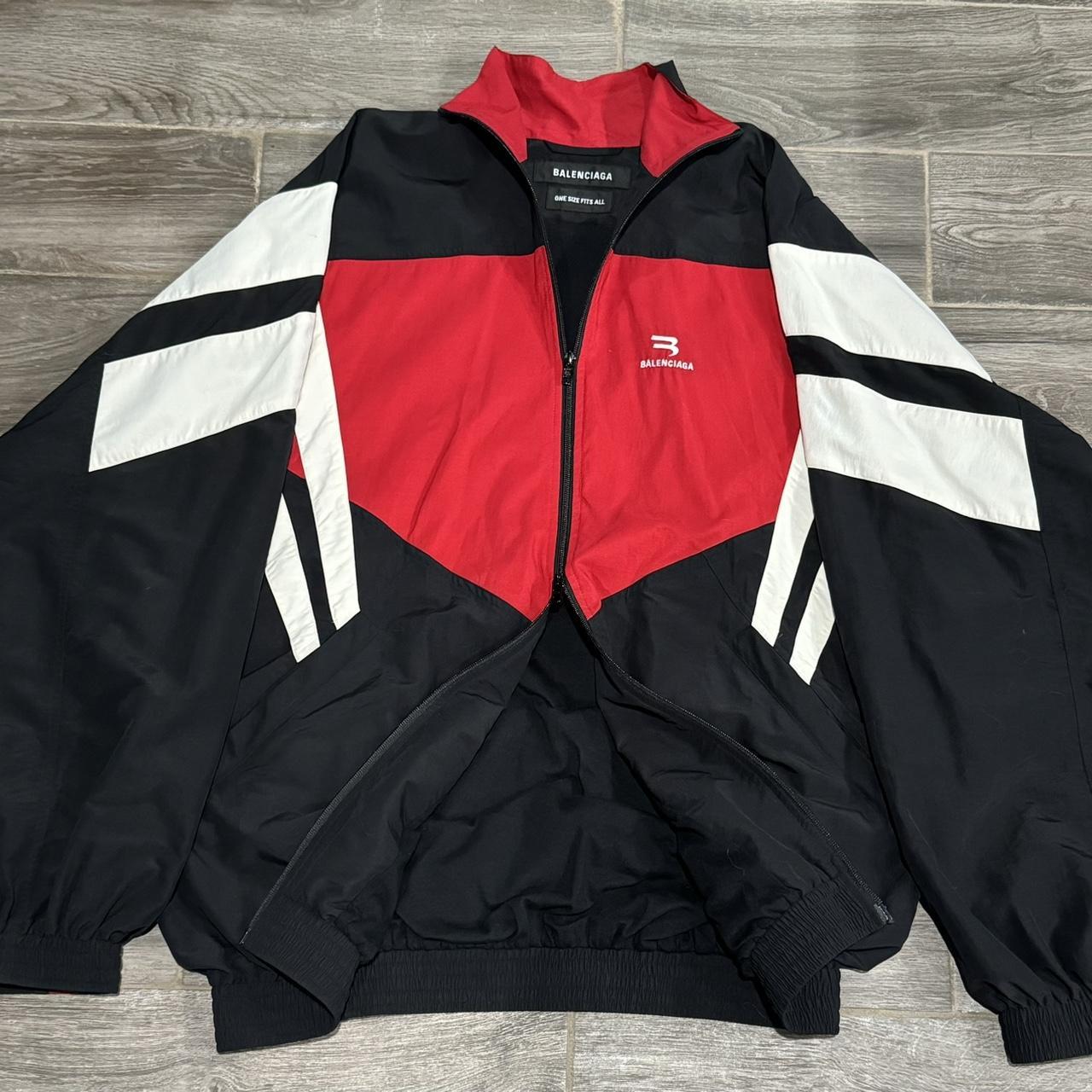 Buy Balenciaga Sporty B Tracksuit Jacket 'Black/Grey