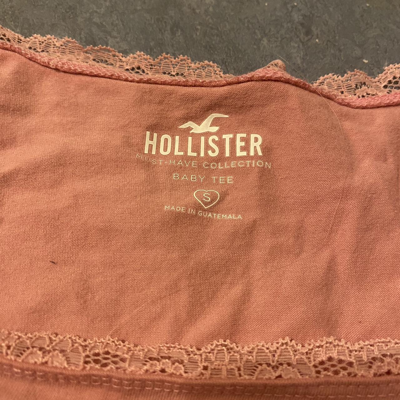 Hollister Light Pink Crop Mesh-Lined Full-Zip - Depop
