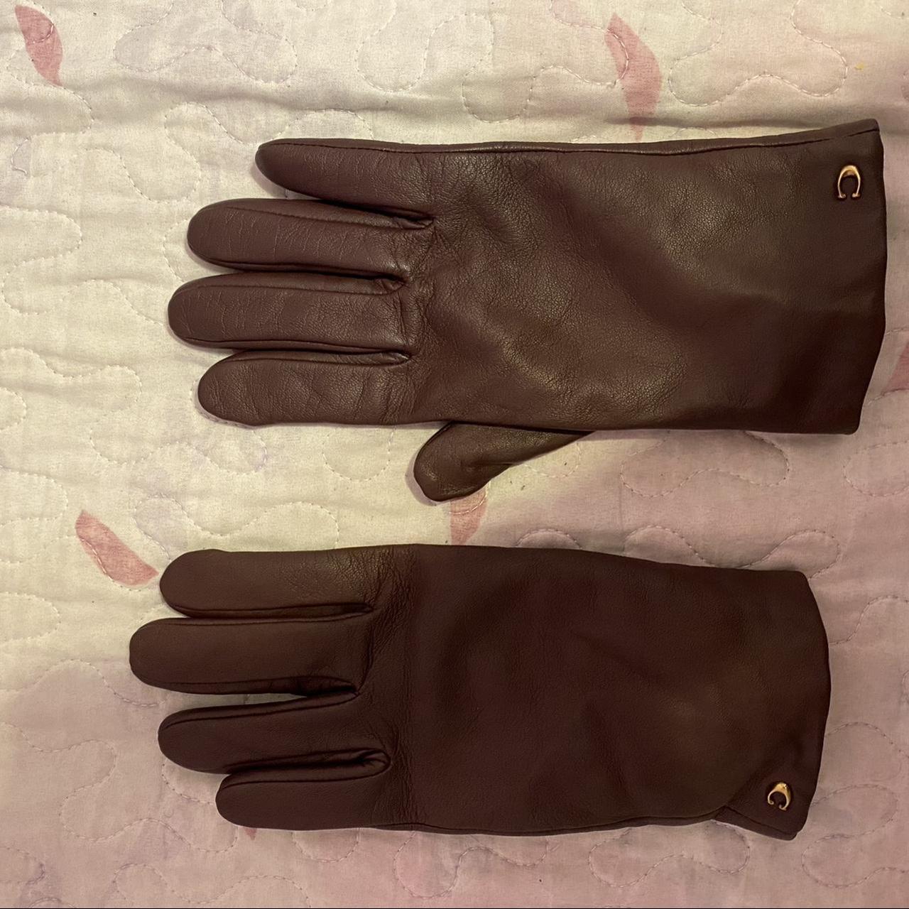 Women's Burgundy and Purple Gloves | Depop