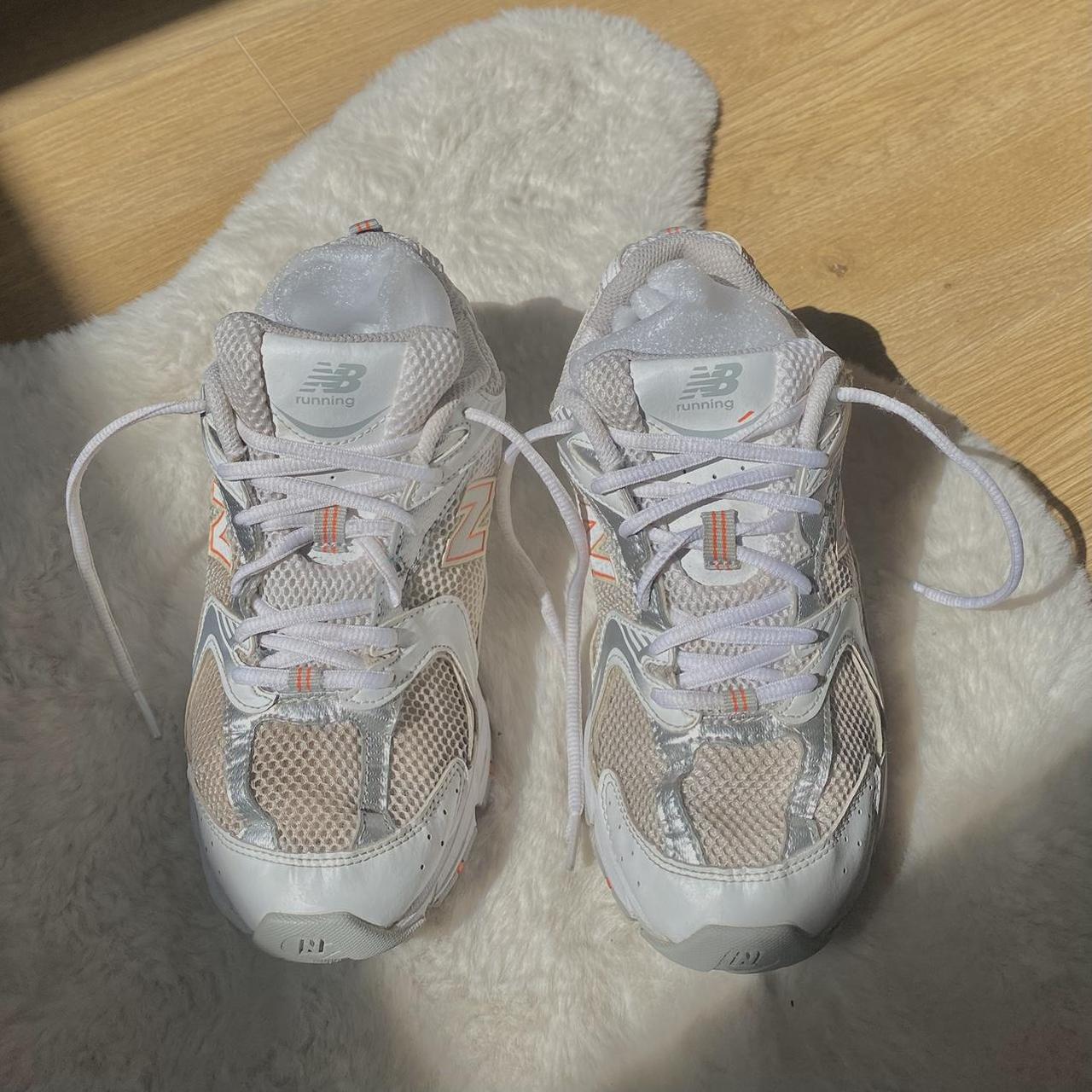 Womens Shoes Ladies Trainers Size New Balance 530 In A White/ Orange