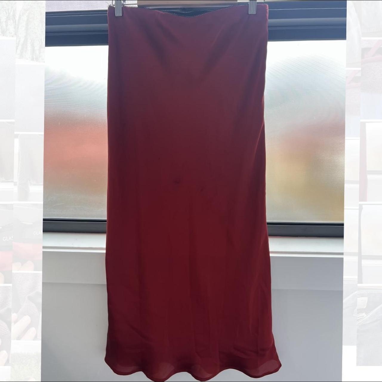 Glassons satin maxi skirt Small water stain on the... - Depop