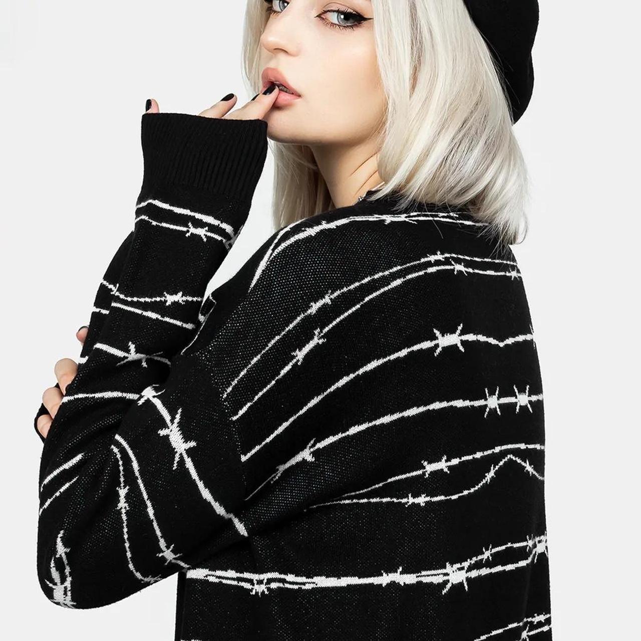 Medium barbed wire jumper by Disturbia. Only worn... Depop