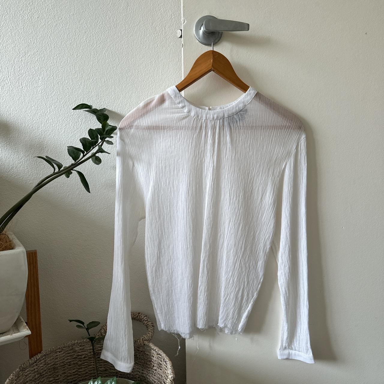 The Weft sheer white long sleeve beautiful... Depop